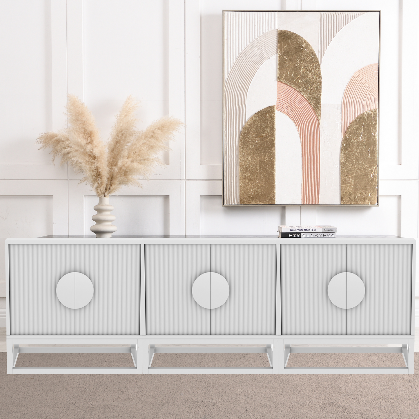 Buró 2 puertas para recámara de madera - blanco