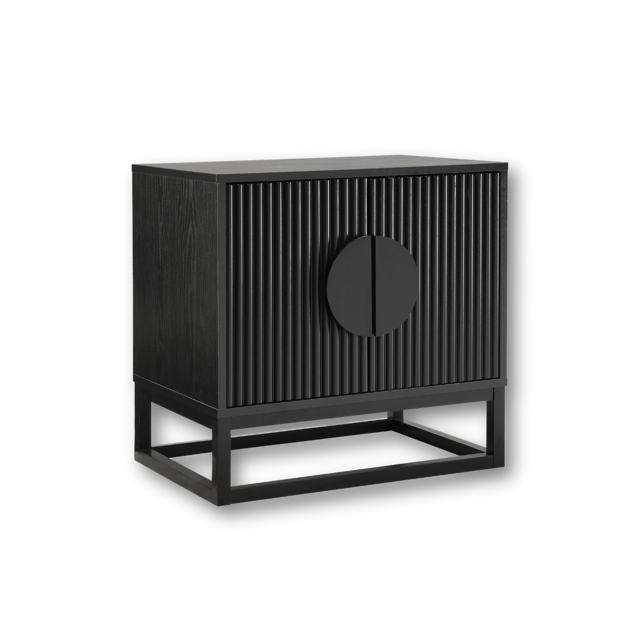 Buró 2 puertas para recámara de madera - negro