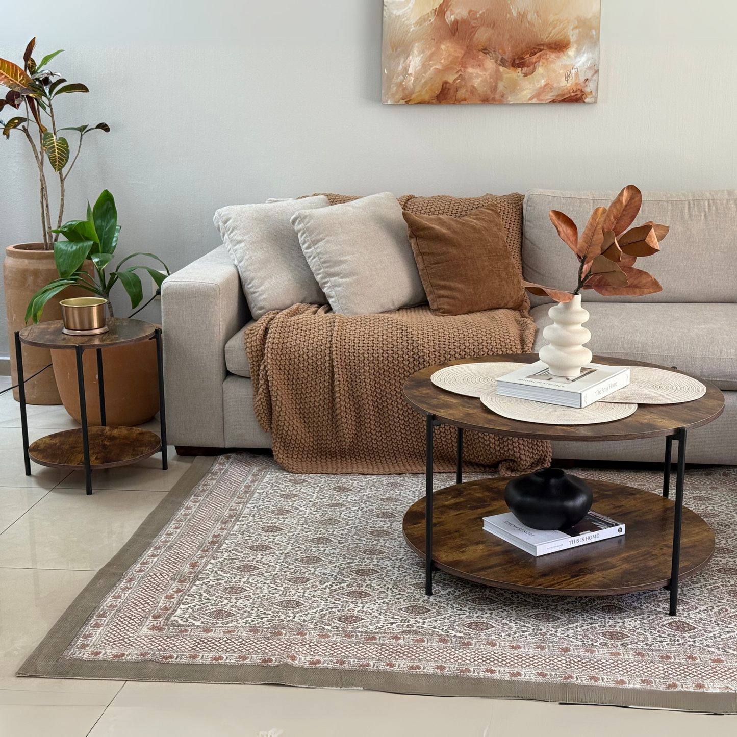 Set de 2 mesas de centro de madera