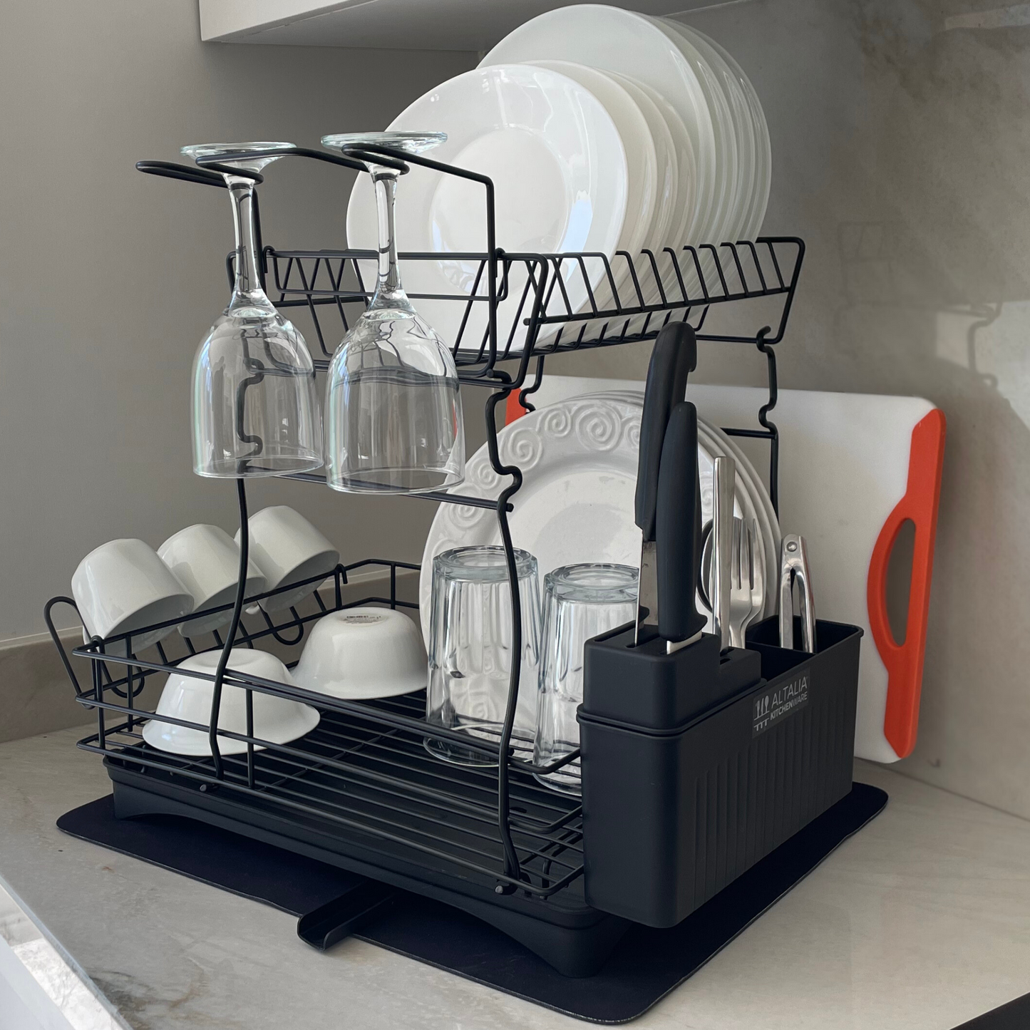 Escurridor de trastes Escurridor de Platos Dish Rack 2 Niveles