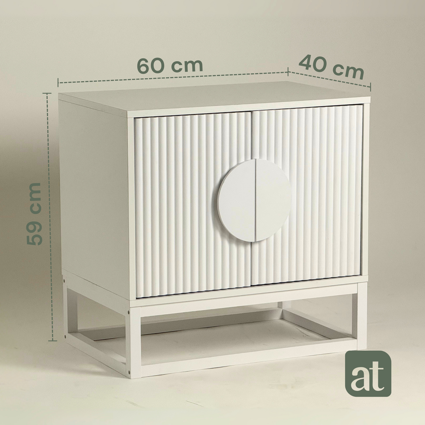 Buró 2 puertas para recámara de madera - blanco