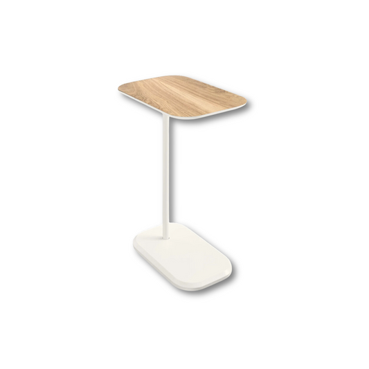 Mesa Auxiliar Minimalista para Sala  Cama sofá - Mesa Lateral blanco-café