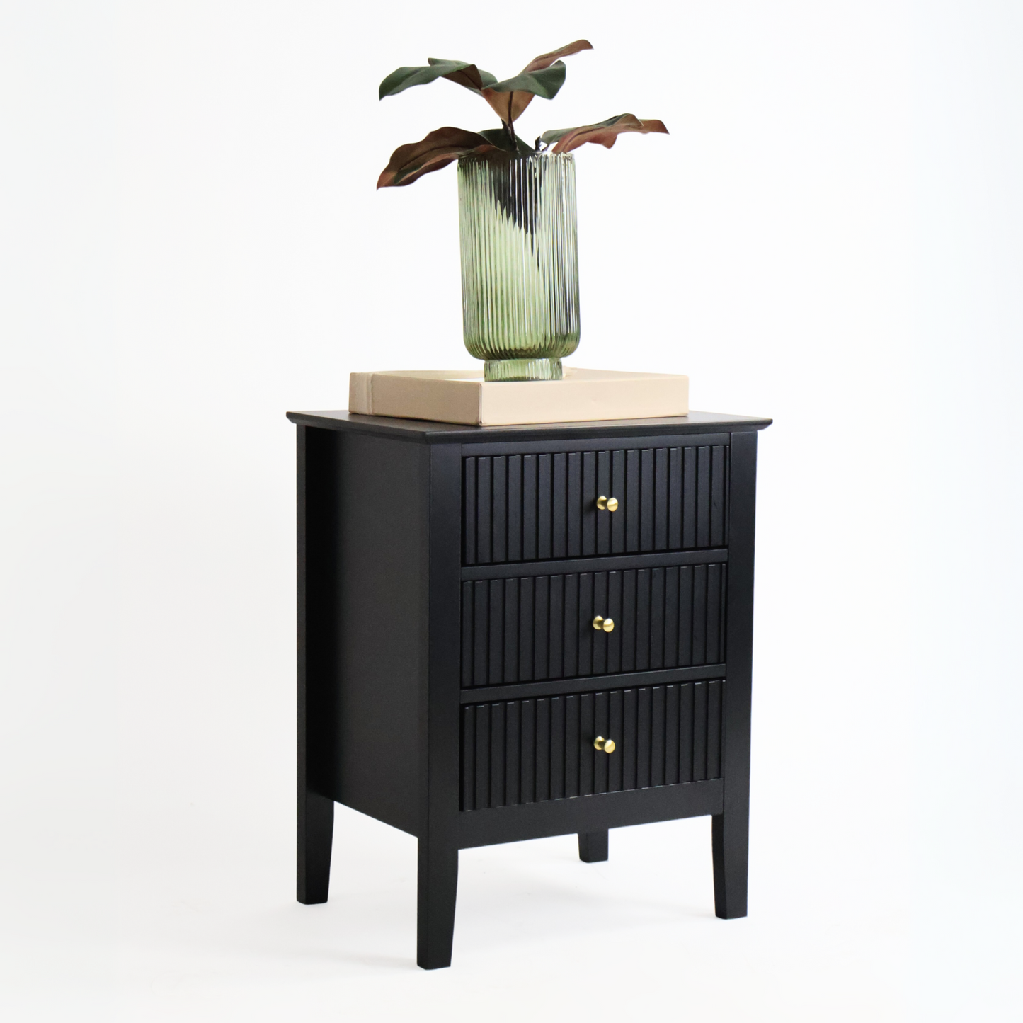 Buró Odette negro 3 cajones