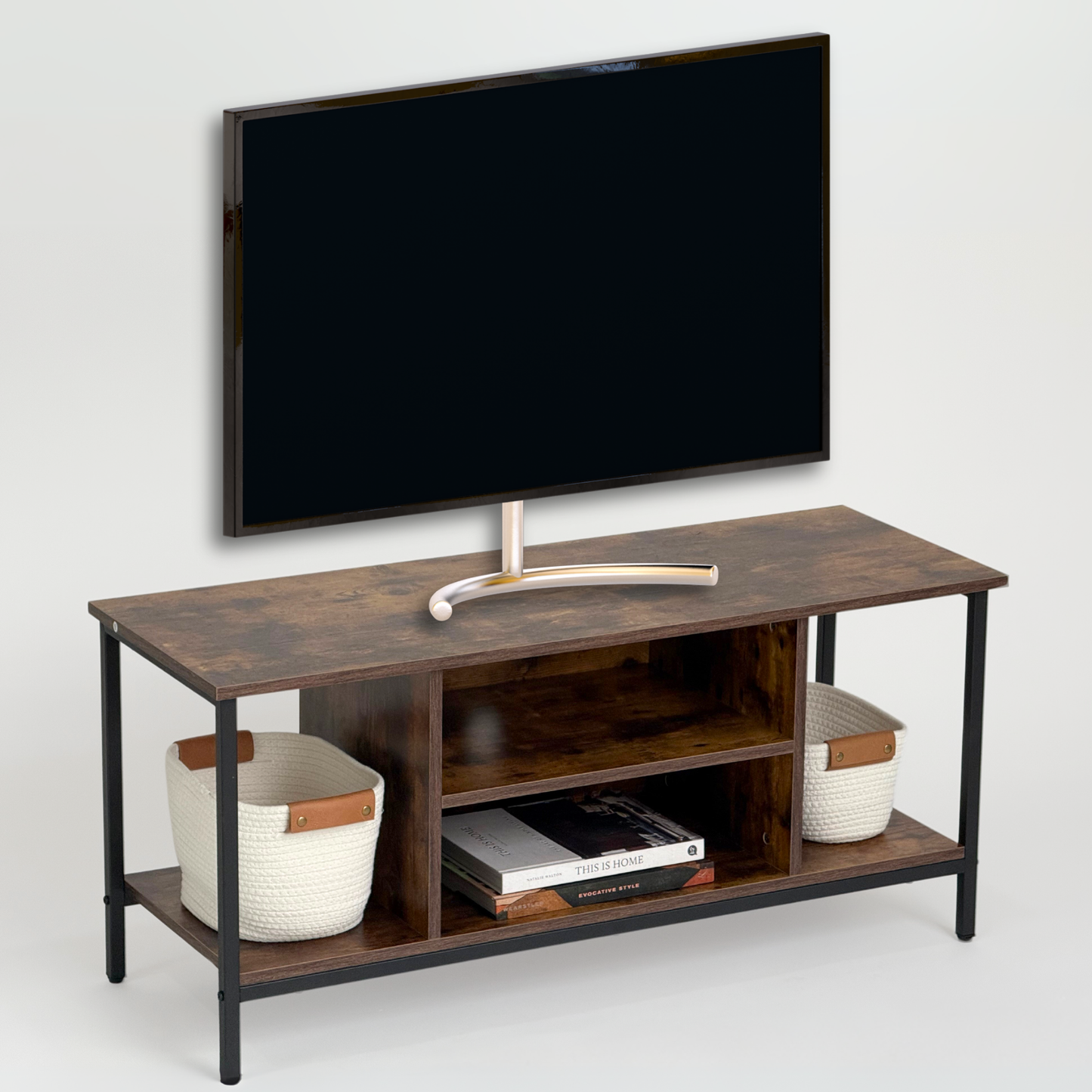 Muebles para tv mesa madera y acero