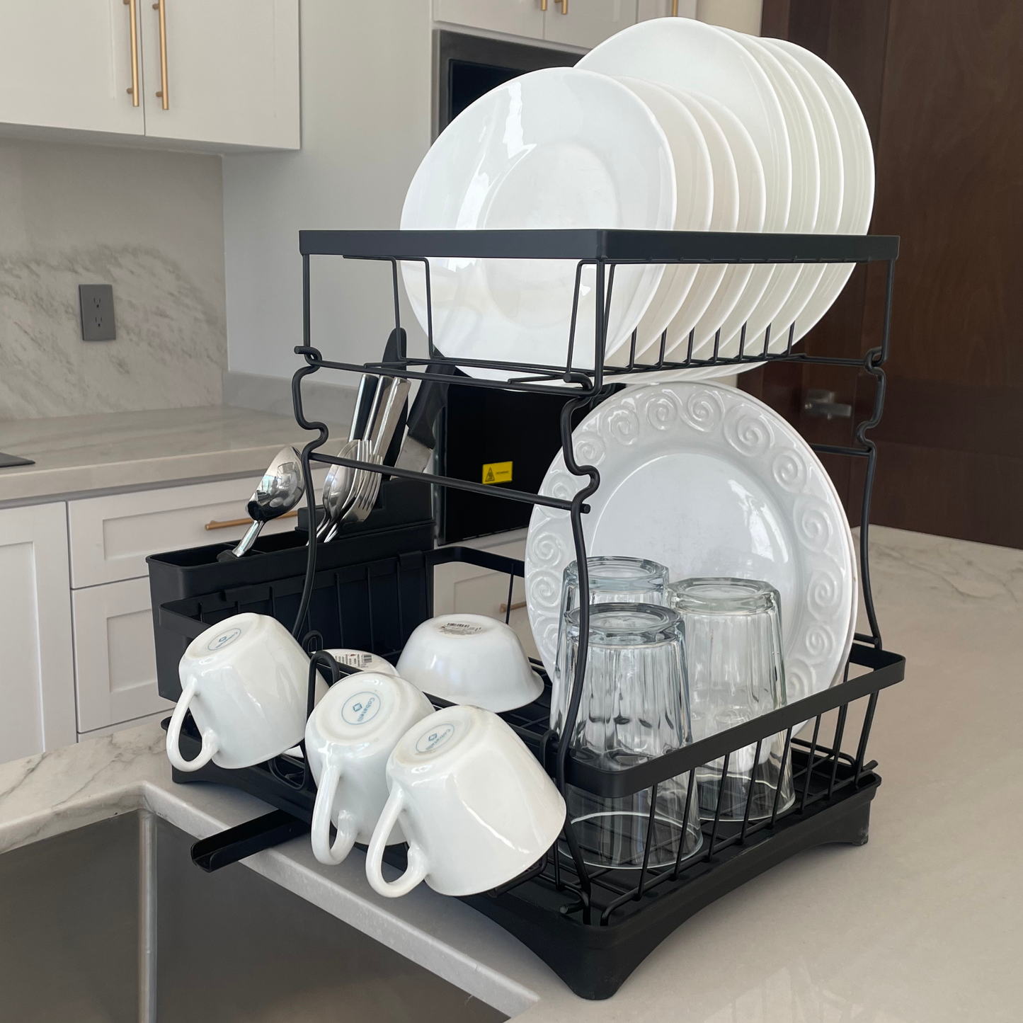 Escurridor de trastes Escurridor de Platos Dish Rack 2 Niveles