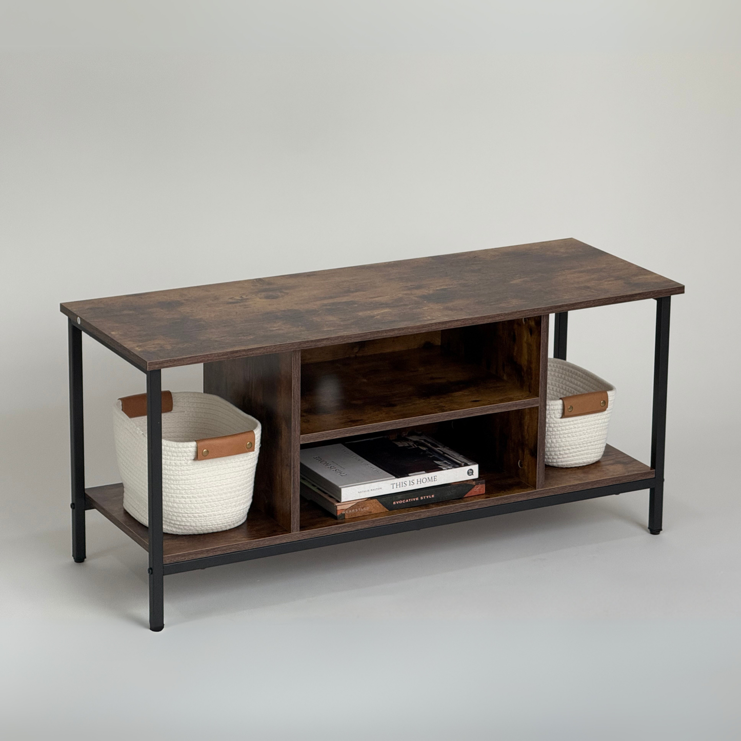 Muebles para tv mesa madera y acero