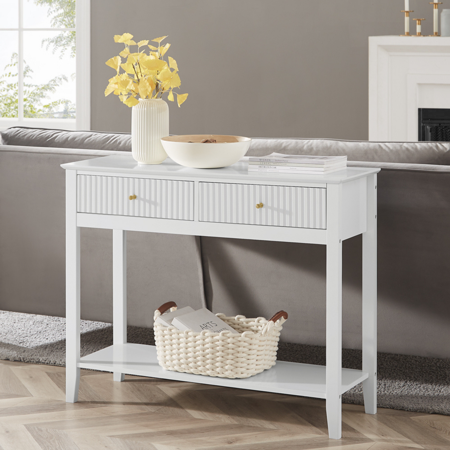 Credenza Recibidor de entrada Consola de Entrada (Blanco)