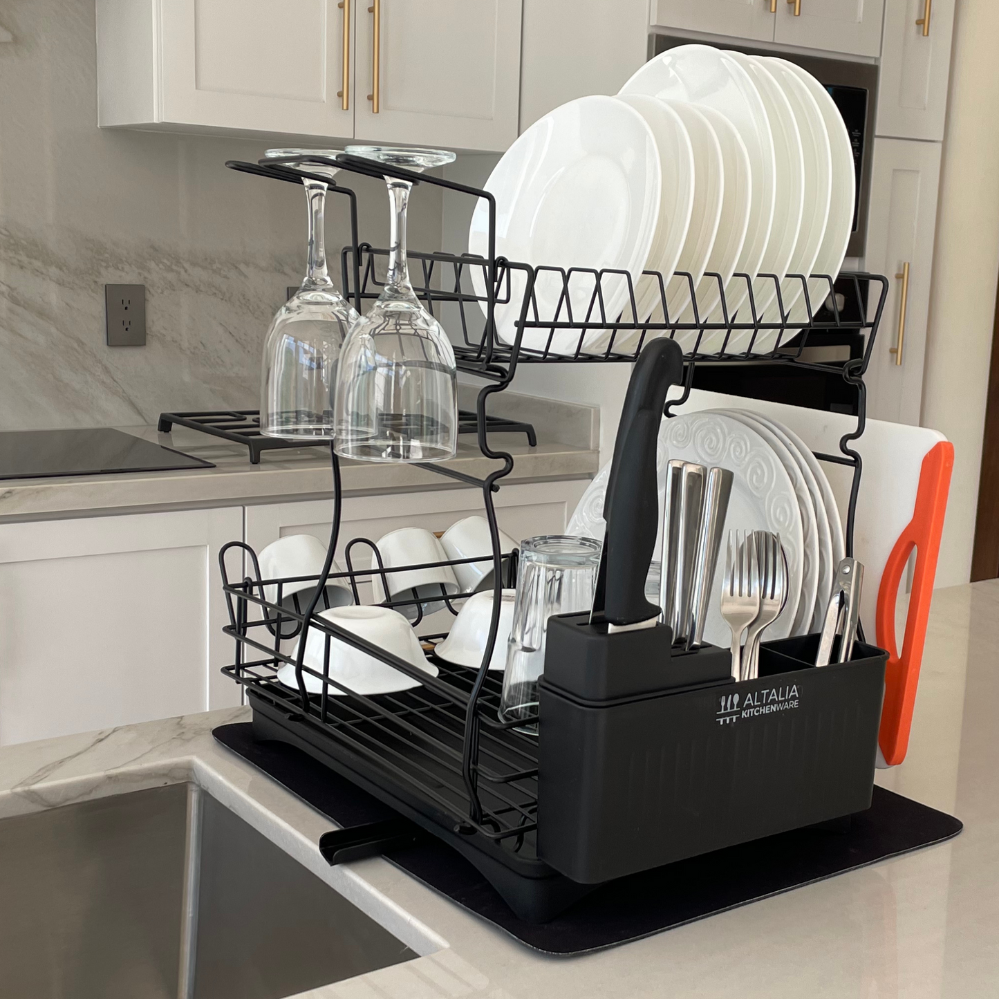 Escurridor de trastes Escurridor de Platos Dish Rack 2 Niveles