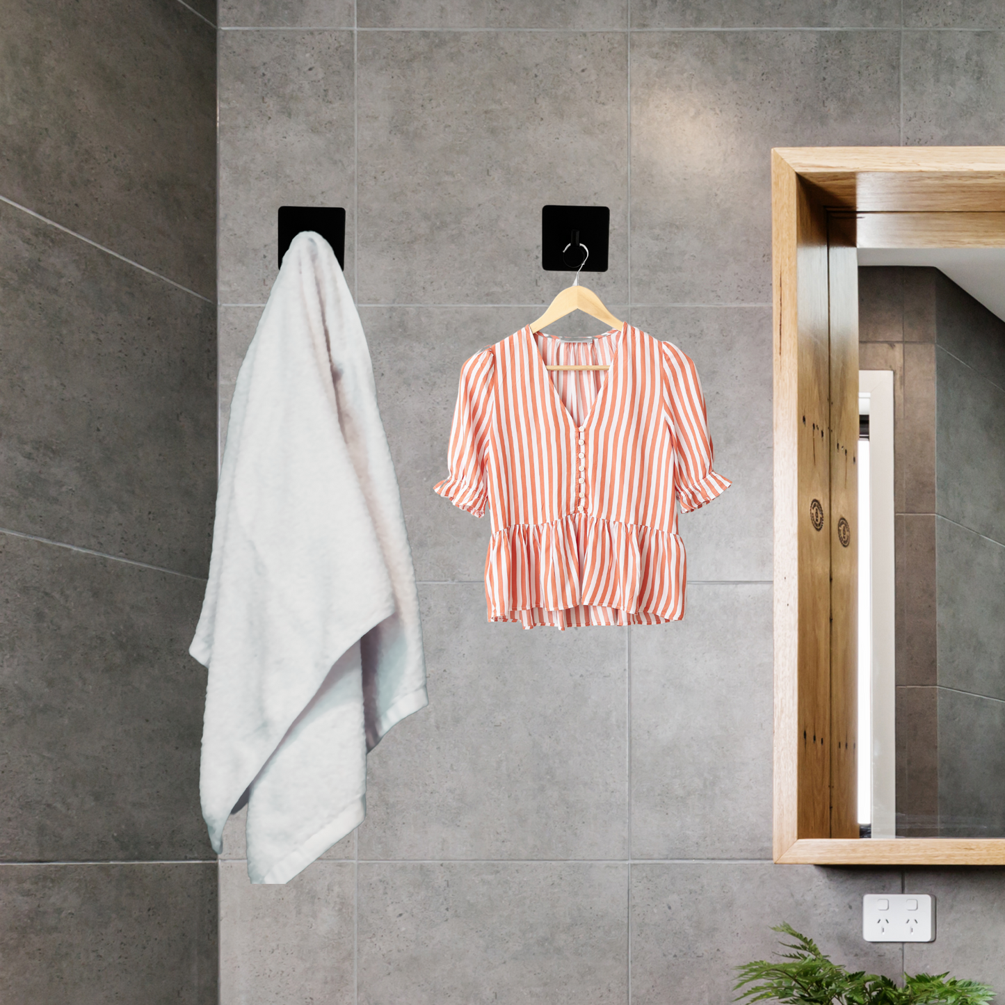 Set de 5 ganchos para pared multiusos Toalleros de baño de pared adhesivos