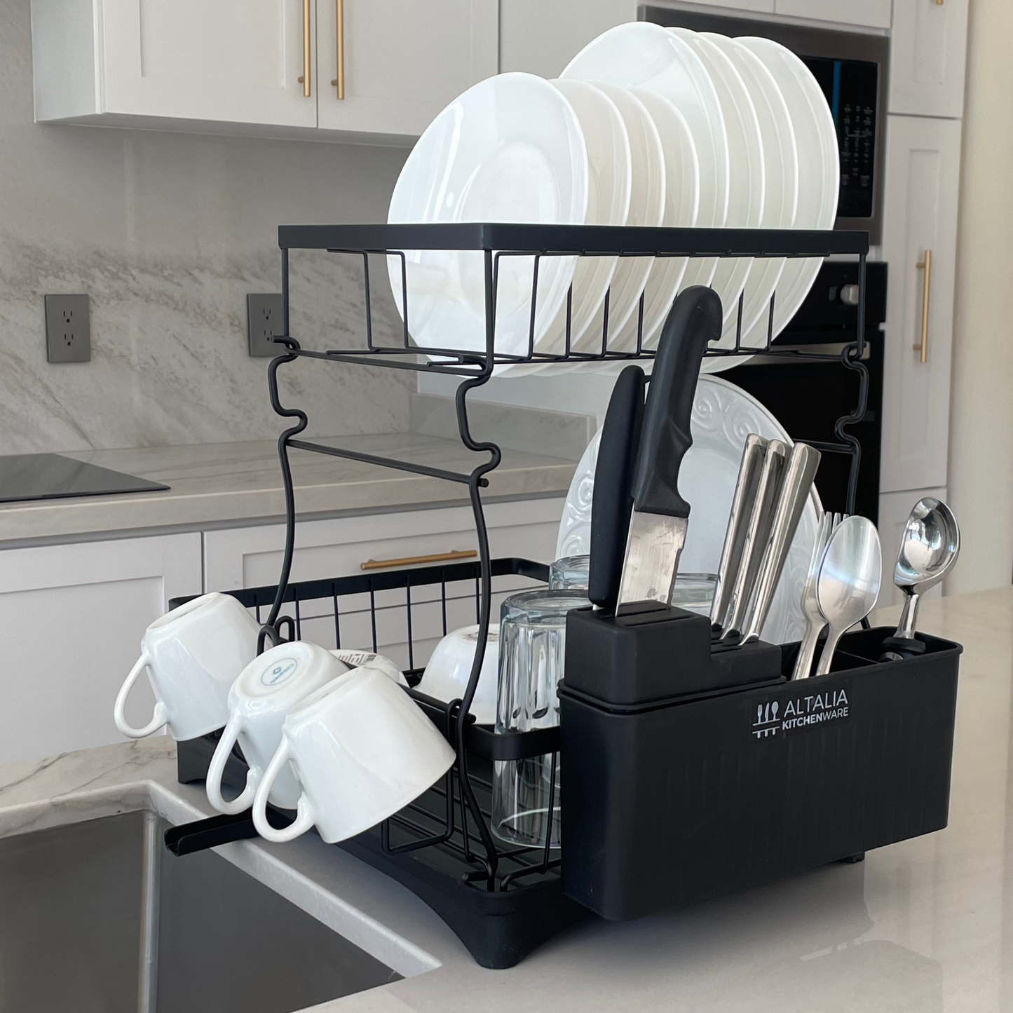 Escurridor de trastes Escurridor de Platos Dish Rack 2 Niveles