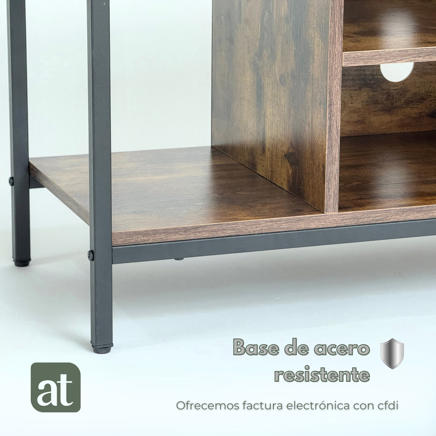 Muebles para tv mesa madera y acero