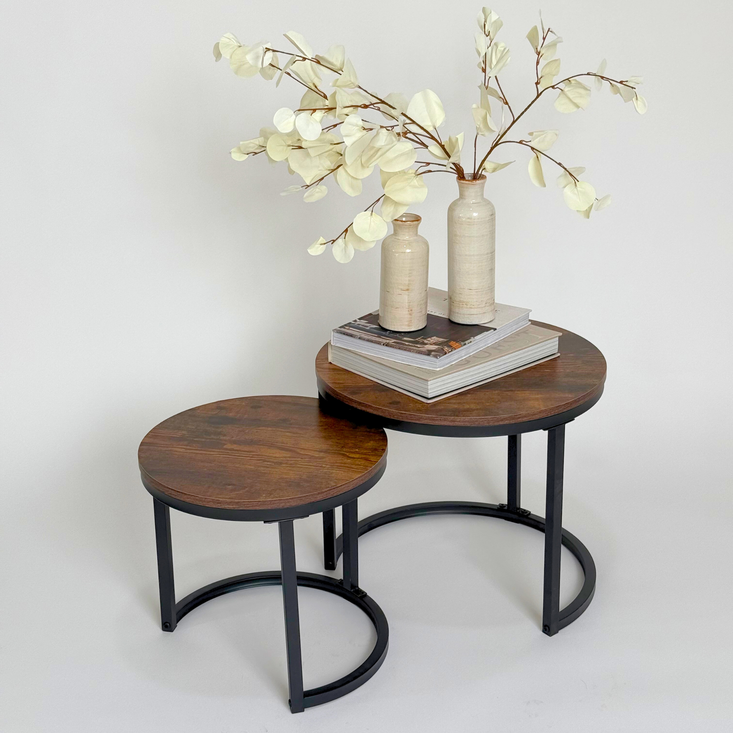 Set de 2 mesas auxiliares mesa de centro