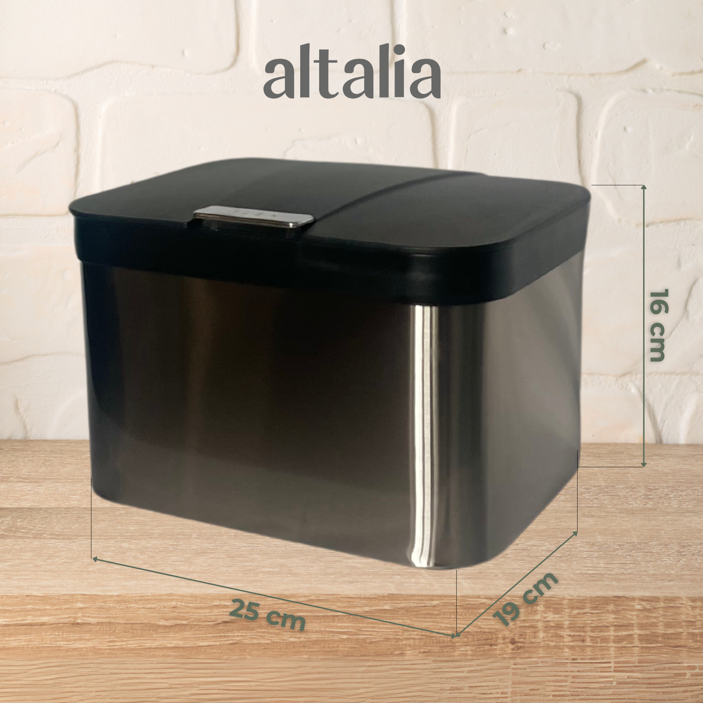 Bote de basura pequeño de repisa para cocina 5 Litros con tapa