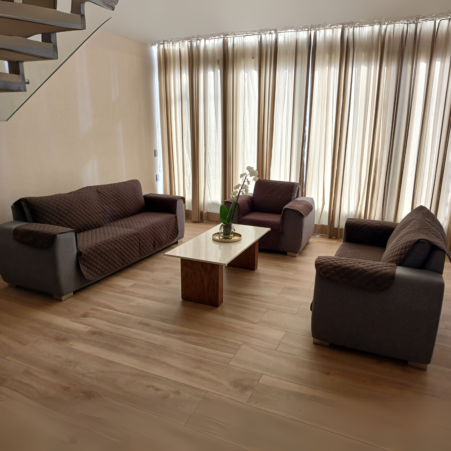 Juego de Cubre sillones Cubre Salas 3 Piezas Cubre Sofa