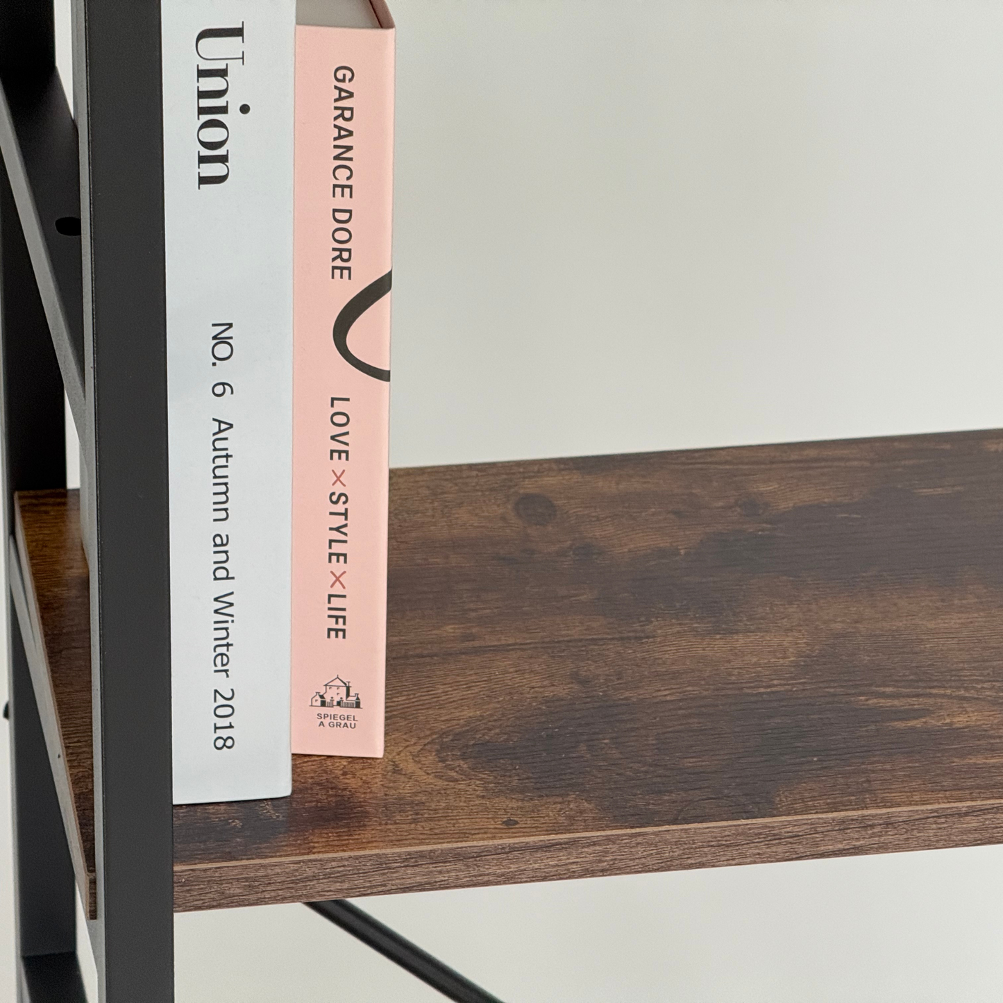 Librero organizador con 6 estantes de madera alto