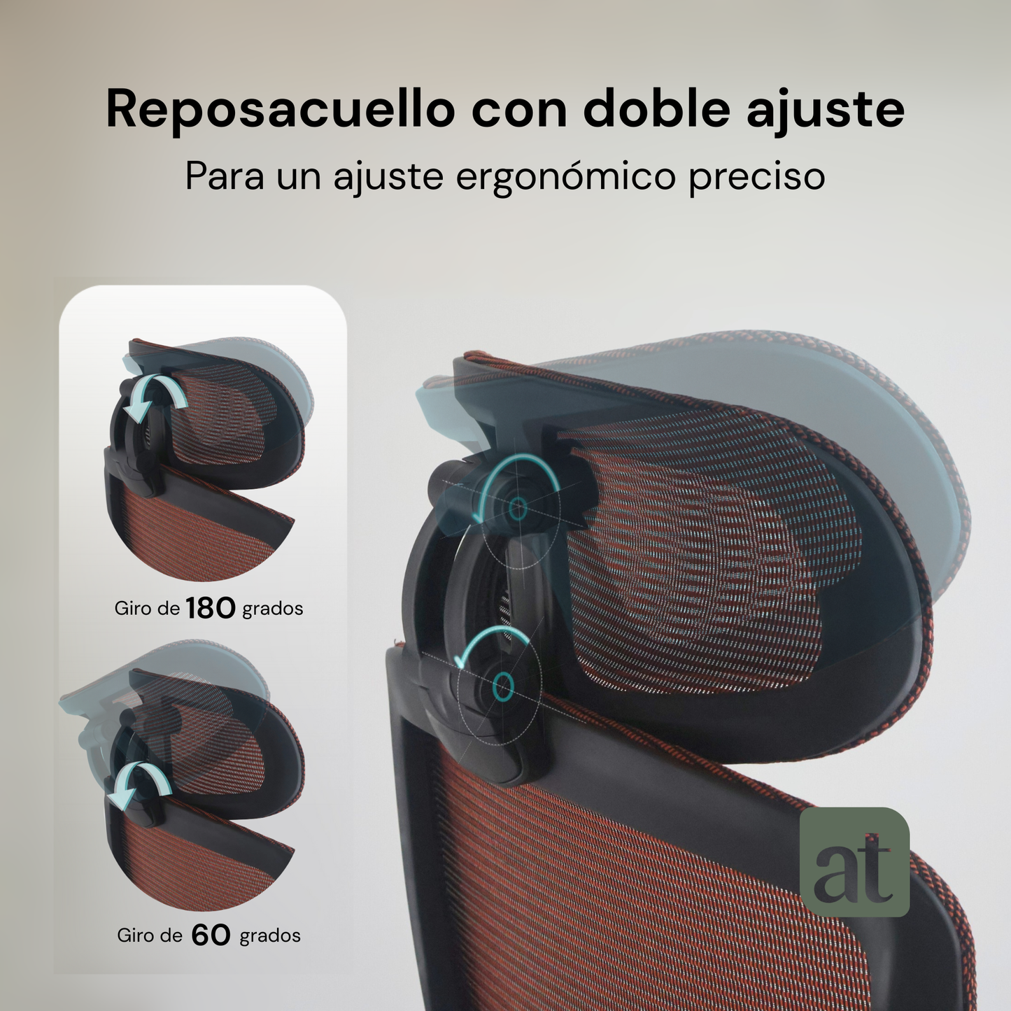 Silla Oficina Ergonómica Soporte Lumbar Silla de Malla para Oficina Asiento Ajustable Roja