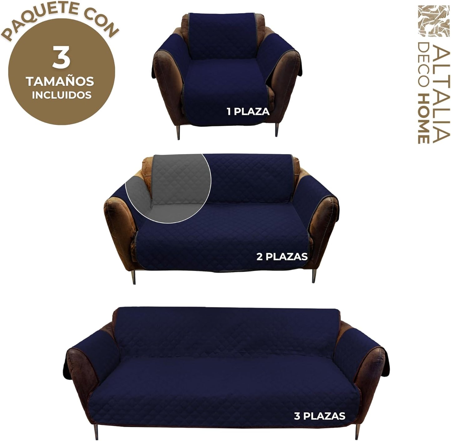 Juego de Cubre sillones Cubre Salas 3 Piezas Cubre Sofa