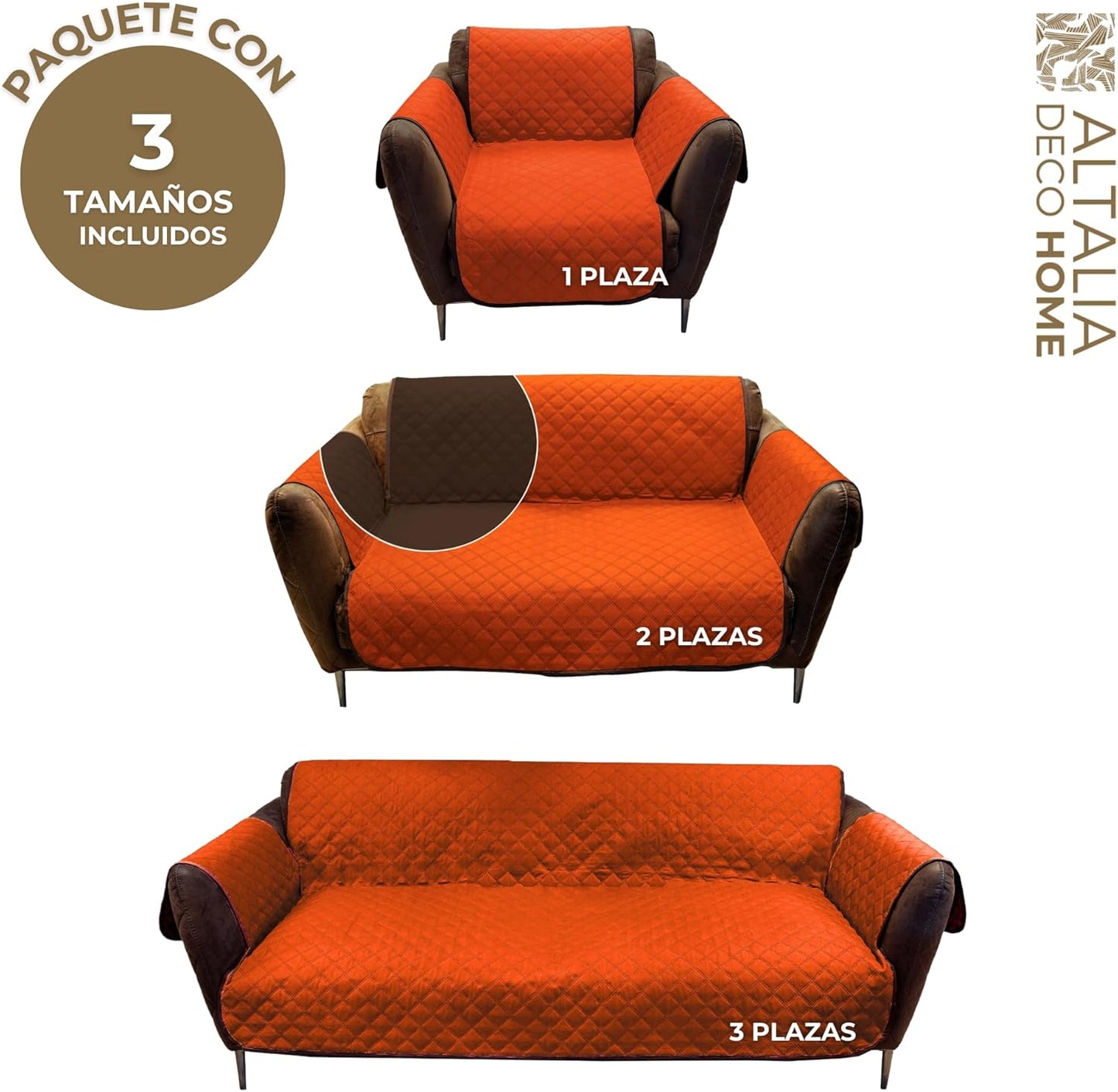 Juego de Cubre sillones Cubre Salas 3 Piezas Cubre Sofa