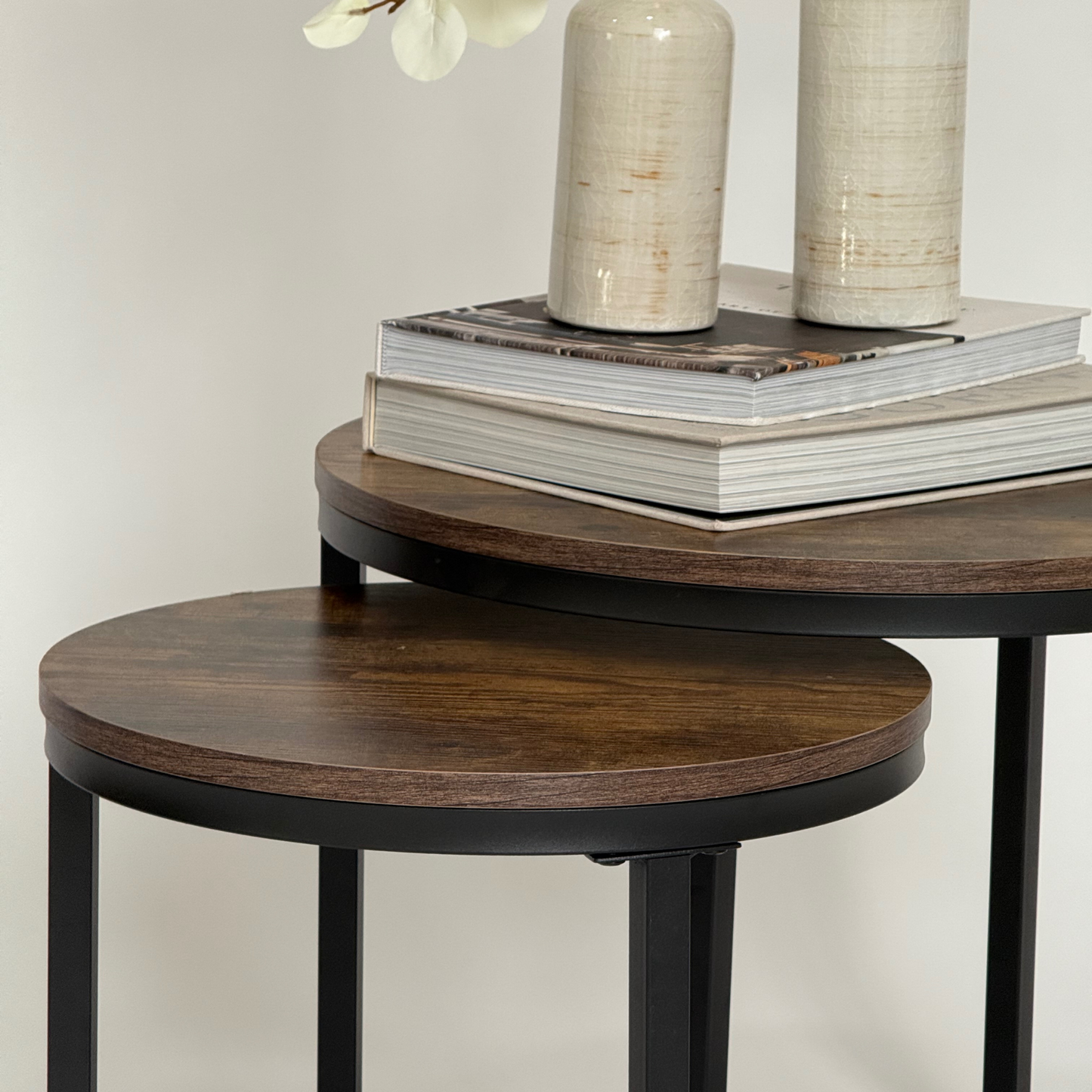 Set de 2 mesas auxiliares mesa de centro