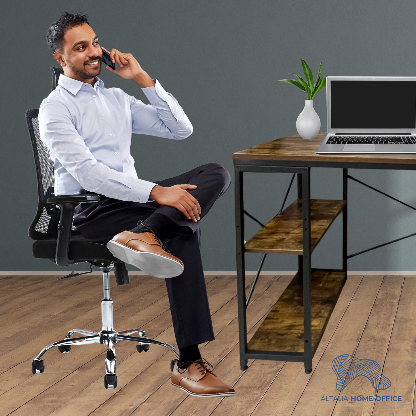 Silla Escritorio Silla Oficina ejecutivareposabrazos Ajustable reclinable Malla (AHOSK1)