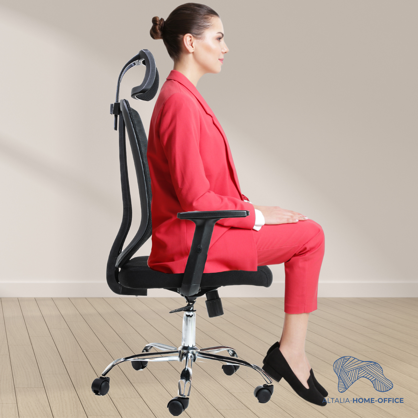 Silla Escritorio Silla Oficina ejecutivareposabrazos Ajustable reclinable Malla (AHOSK1)