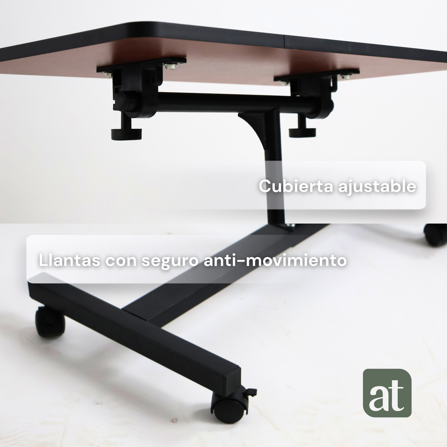 Mesa Auxiliar Ajustable con Ruedas
