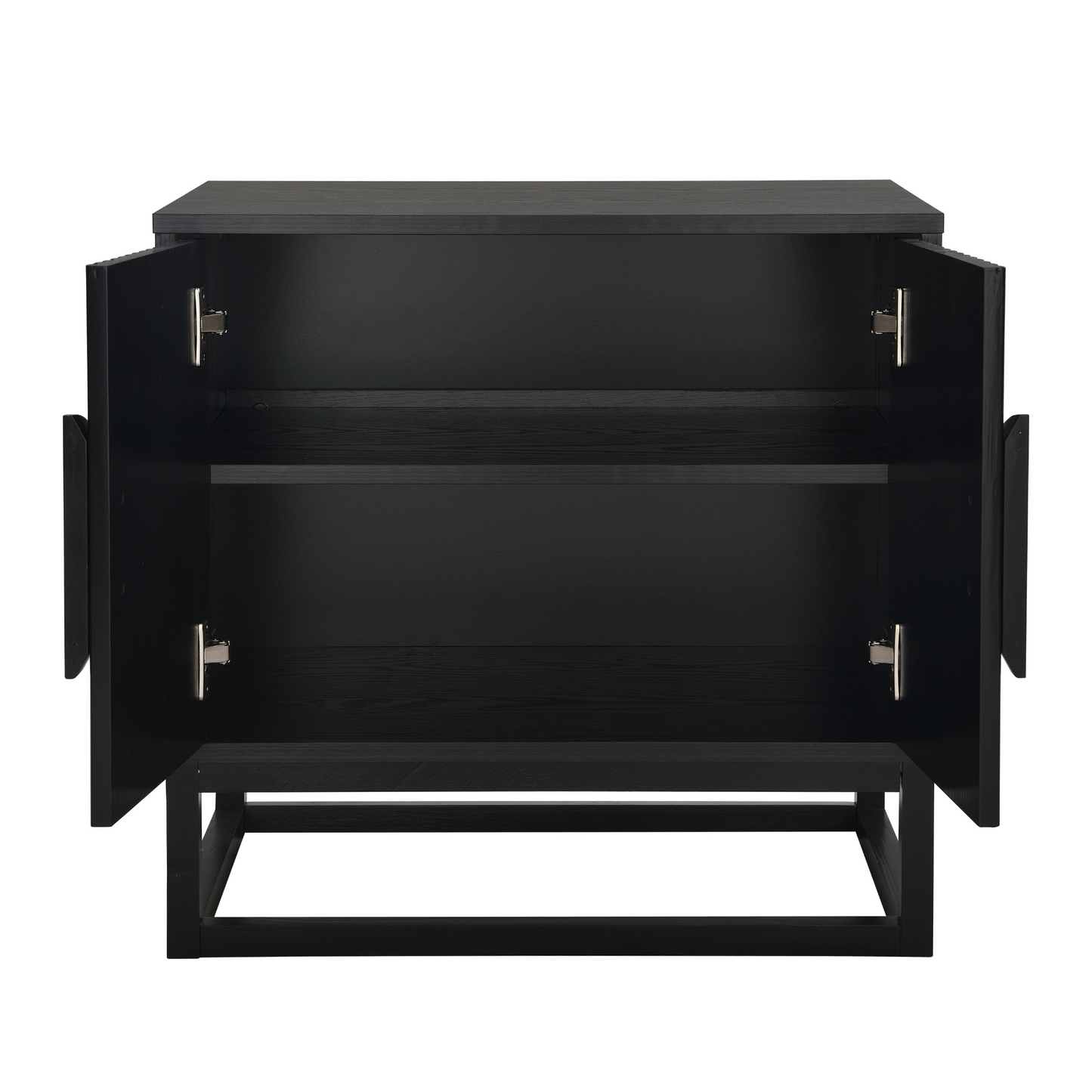 Buró 2 puertas para recámara de madera - negro