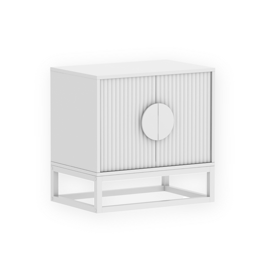 Buró 2 puertas para recámara de madera - blanco