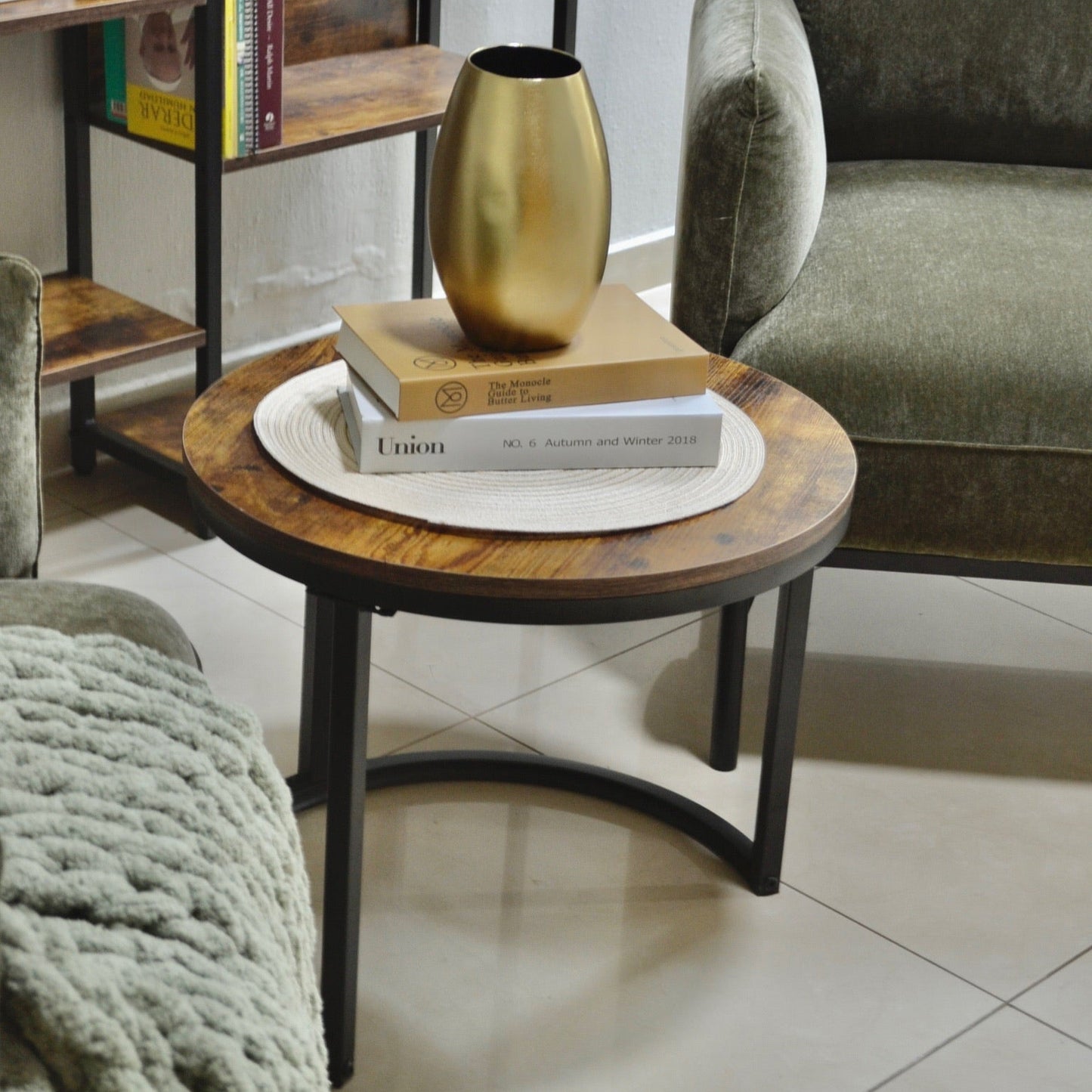 Set de 2 mesas auxiliares mesa de centro