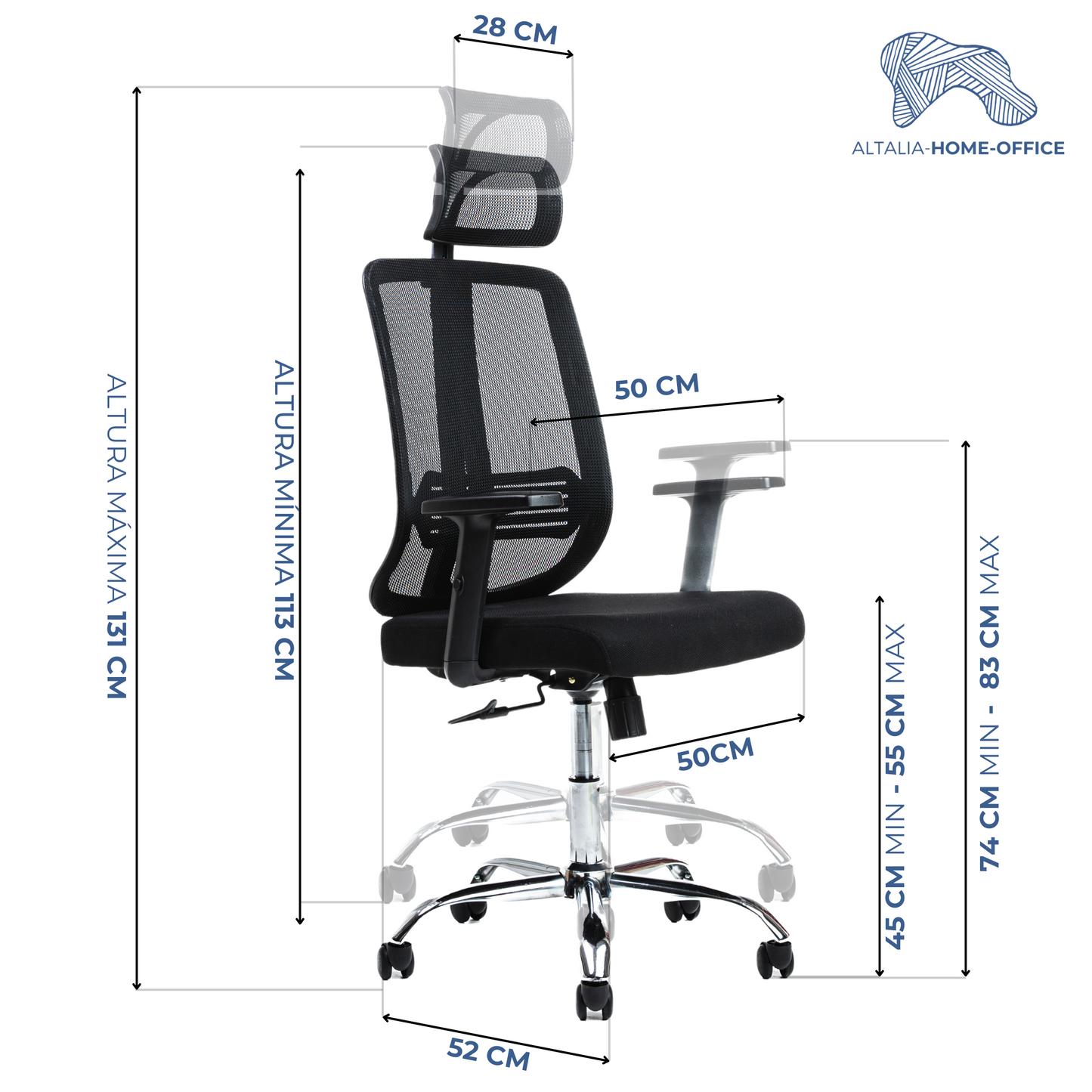 Silla Escritorio Silla Oficina ejecutivareposabrazos Ajustable reclinable Malla (AHOSK1)