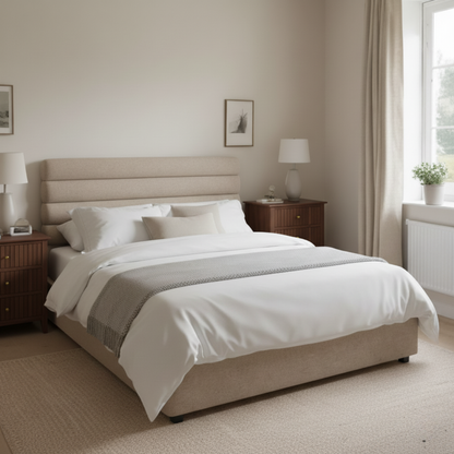 Base Cama con Cabecera Recamara Fácil Armado