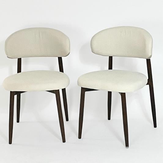 Set de 2 sillas con color crema