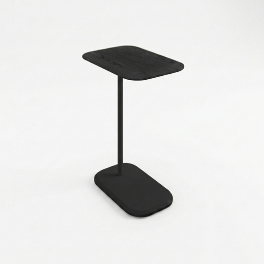 Mesa Auxiliar Minimalista para Sala  Cama sofá - Mesa Lateral  negro-negro