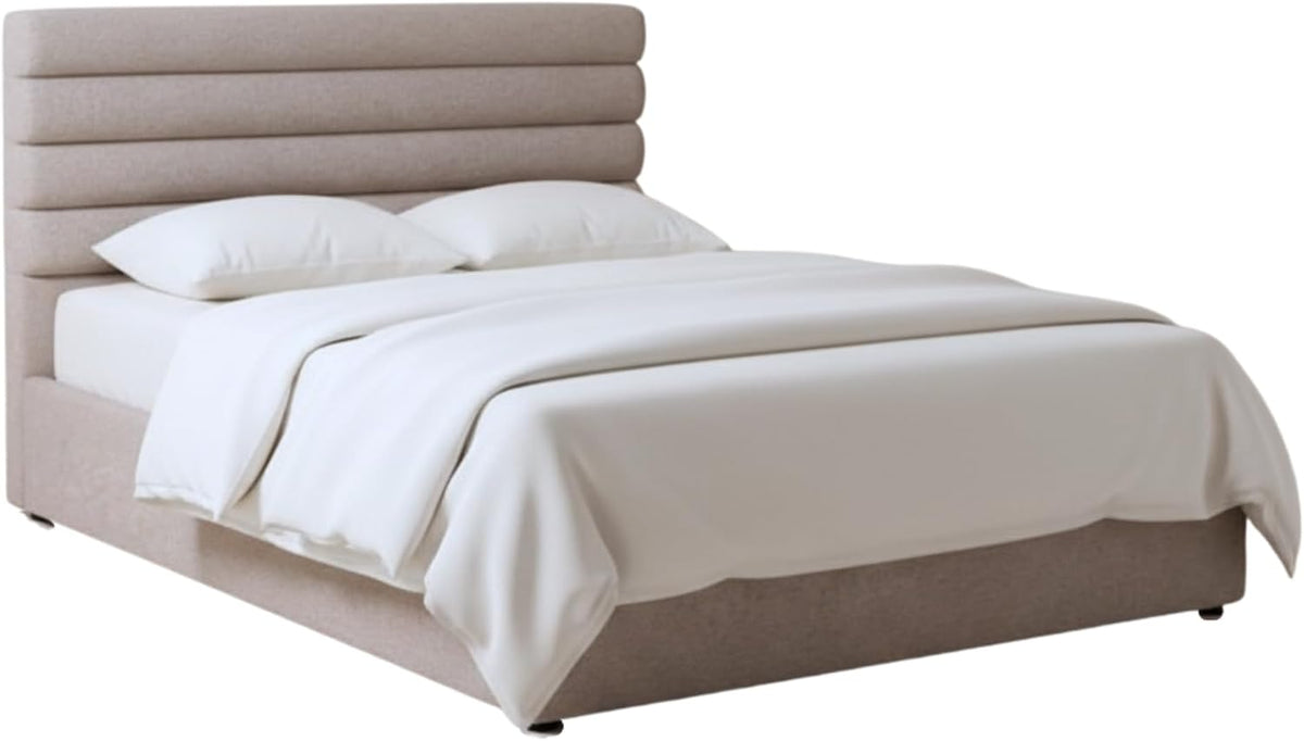 Base Cama con Cabecera Recamara Fácil Armado MATRIMONIAL