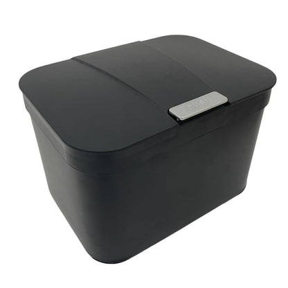 Bote de basura Negro pequeño de repisa para cocina 5 Litros con tapa