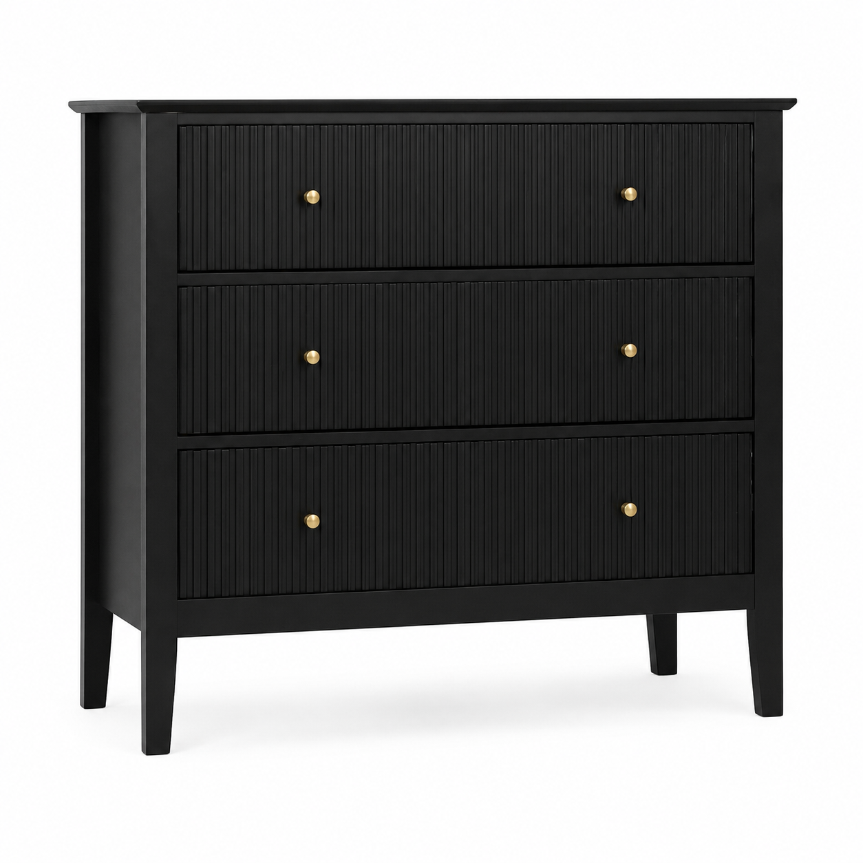 Cajonera para Recamara 90x40x80 cm - Cómoda Cajonera de 3 Cajones Madera de MDF - Muebles Versátiles para Ropa, Comoda Cambiador para Bebe, Mueble TV, Recibidor, Credenza