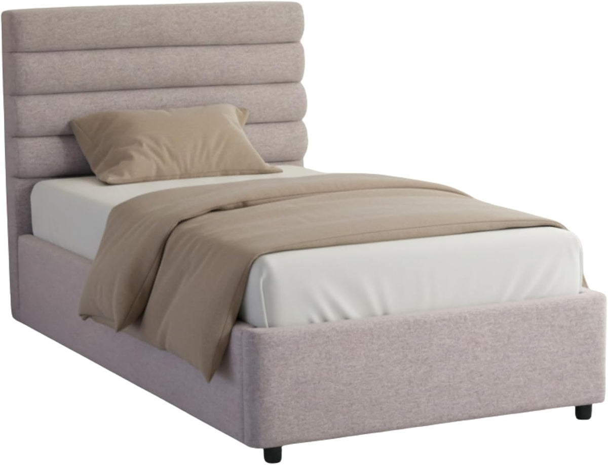 Base Cama con Cabecera Recamara Fácil Armado INDIVIDUAL