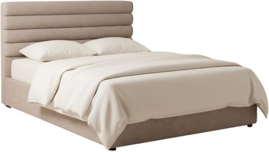 Base Cama con Cabecera Recamara Fácil Armado QUEEN SIZE