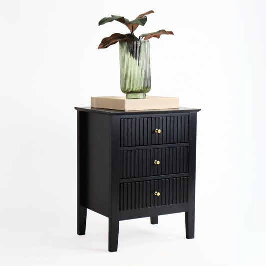Buró Odette negro 3 cajones