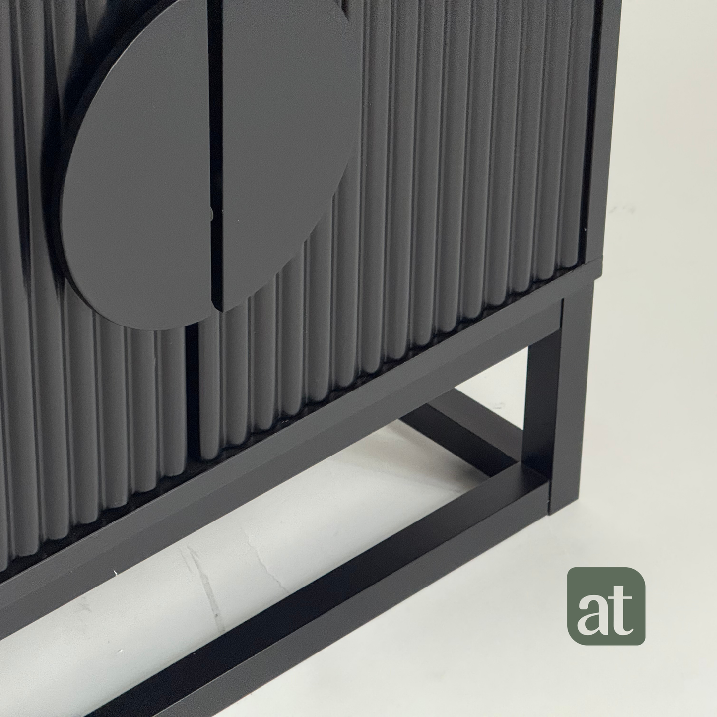 Buró 2 puertas para recámara de madera - negro