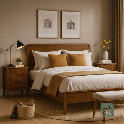 Buró Odette café nogal 3 cajones