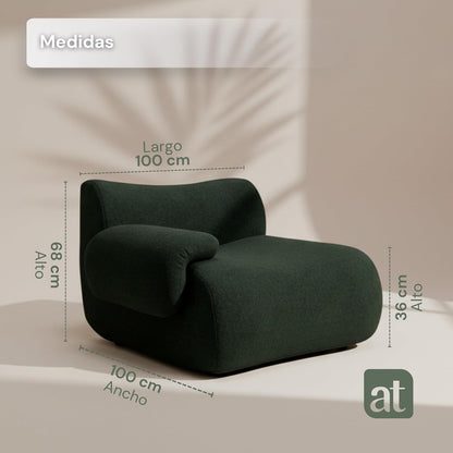 Sofa para Sala Modular - Sofá En Caja Comprimido, Asiento Izquierdo