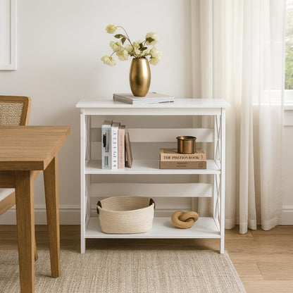 Credenza Recibidor Moderna - Mesa para Recibidor Entrada con 3 Repisas de Madera