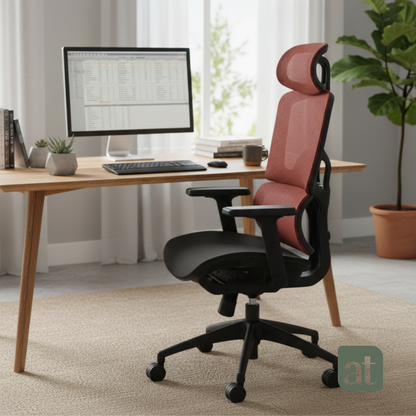 Silla Oficina Ergonómica Soporte Lumbar Silla de Malla para Oficina Asiento Ajustable