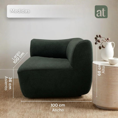 Sofa para Sala Modular - Sofá En Caja Comprimido, Asiento Esquina