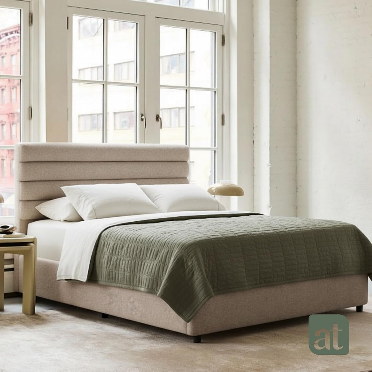 Base Cama con Cabecera Recamara Fácil Armado QUEEN SIZE