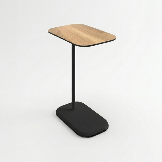 Mesa Auxiliar Minimalista para Sala  Cama sofá - Mesa Lateral café-negro