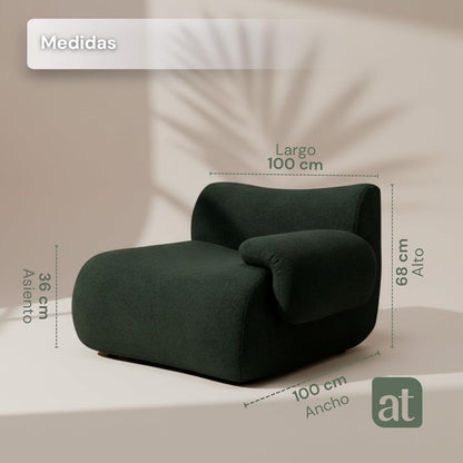 Sofa para Sala Modular - Sofá En Caja Comprimido, Asiento Derecho