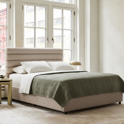 Base Cama con Cabecera Recamara Fácil Armado