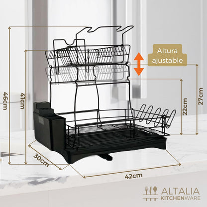 Escurridor de trastes Escurridor de Platos Dish Rack 2 Niveles